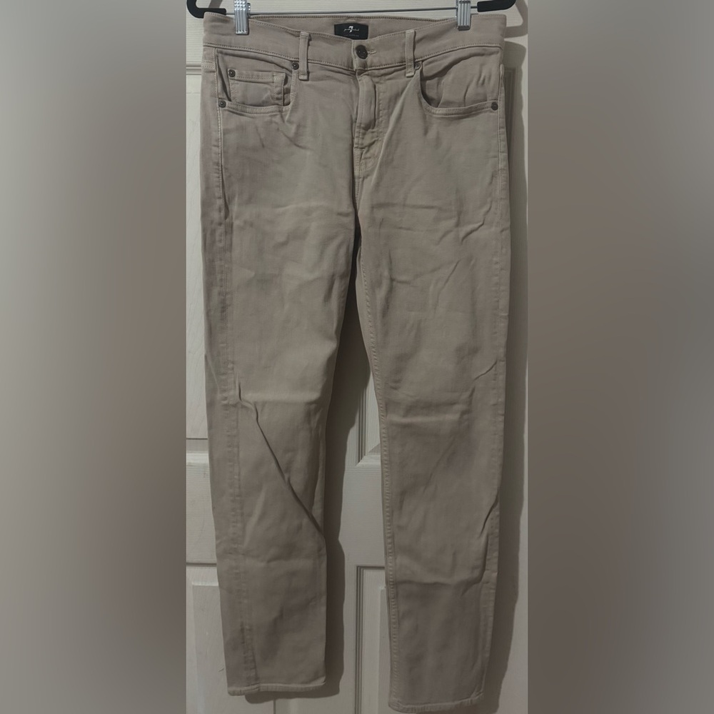 7 For All Mankind Beige khaki jeans